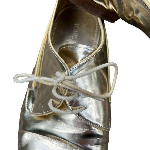 LOUIS VUITTON Men’s Gold Lace Up Derby Shoe Size 9 - Picture 10 of 10